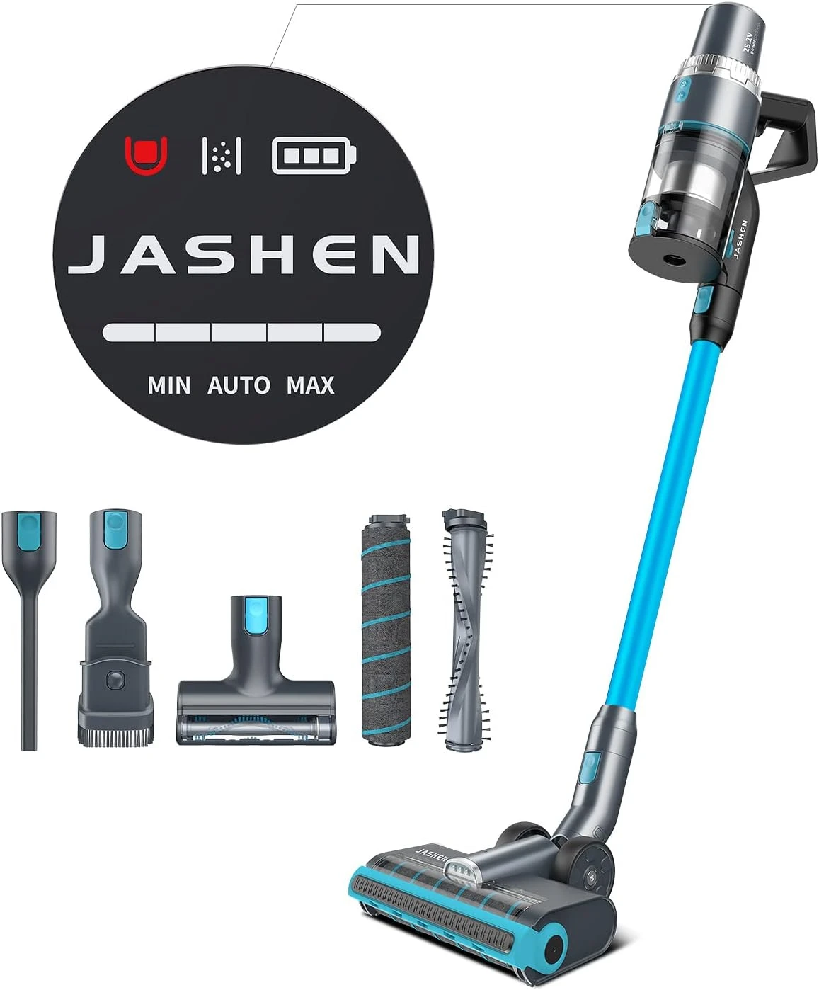 JASHEN V18 Cordless Vacuum Cleaner,Powerful Stick Vacuum With 26Kpa Suction Rechargable Battery For Up To 45 Min Runtime,10 In 1 350W Handheld Vac Perfect For Carpet Hardwood Floor 4 JASHEN V18 Cordless Vacuum Cleaner,Powerful Stick Vacuum With 26Kpa Suction Rechargable Battery For Up To 45 Min Runtime,10 In 1 350W Handheld Vac Perfect For Carpet Hardwood Floor - Image 2