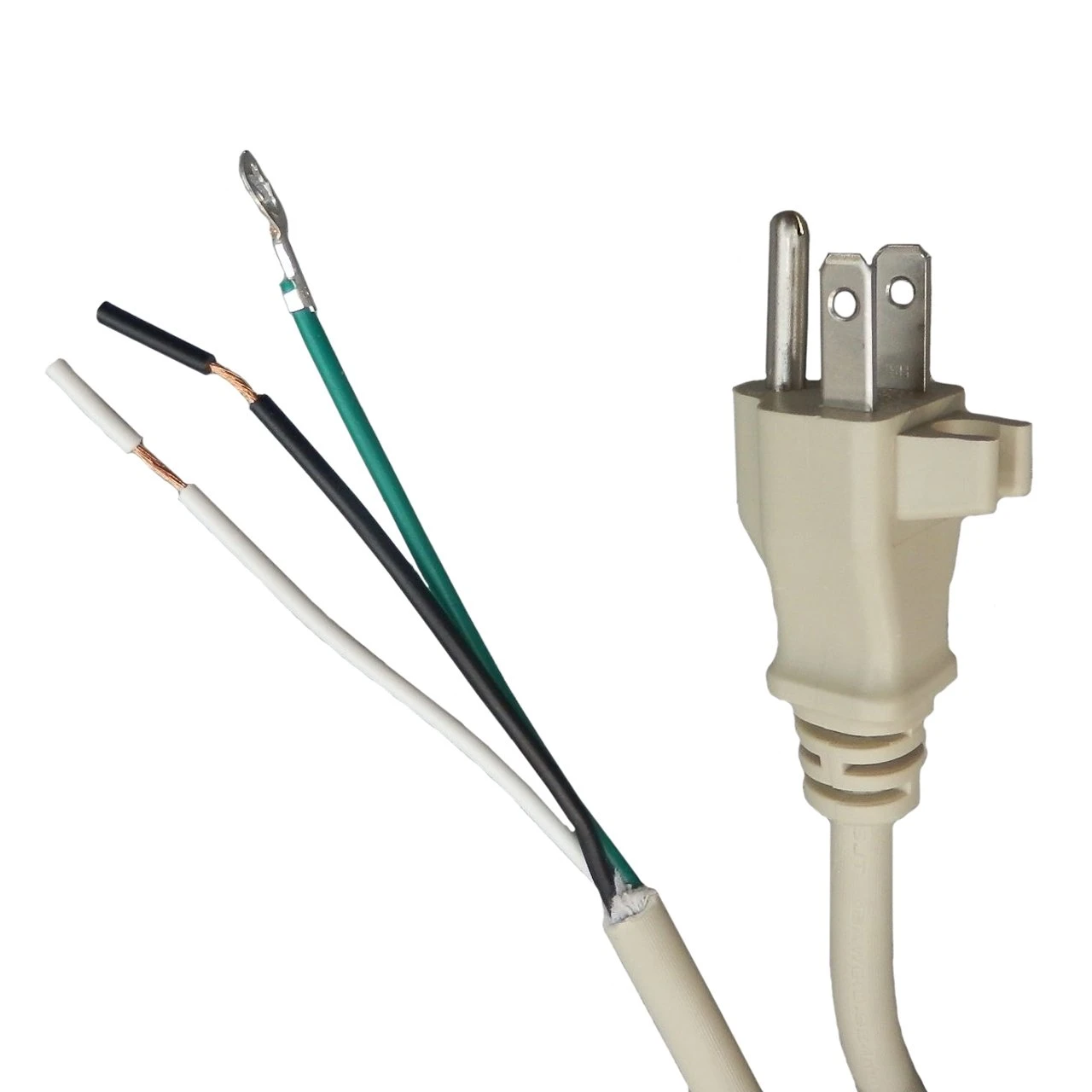 18 Gauge Replacement Power Cord, Fits Sanitaire Perfect Style Upright Vacuums, 3 Conductor, 50' Length, Beige 4 18 Gauge Replacement Power Cord, Fits Sanitaire Perfect Style Upright Vacuums, 3 Conductor, 50' Length, Beige - Image 2