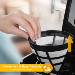 ANNAPU 10-Cup Programmable Coffee Maker: Automatic Drip Coffeemaker With Reusable Filter & Coffee Pot, Brew Strength Control, Keep Warm & Power Off, Smart Anti-Drip System,Black And Stainless Steel 14 ANNAPU 10-Cup Programmable Coffee Maker: Automatic Drip Coffeemaker With Reusable Filter & Coffee Pot, Brew Strength Control, Keep Warm & Power Off, Smart Anti-Drip System,Black And Stainless Steel -Small Appliance Store 61WJaBLyYxL. AC SL1500