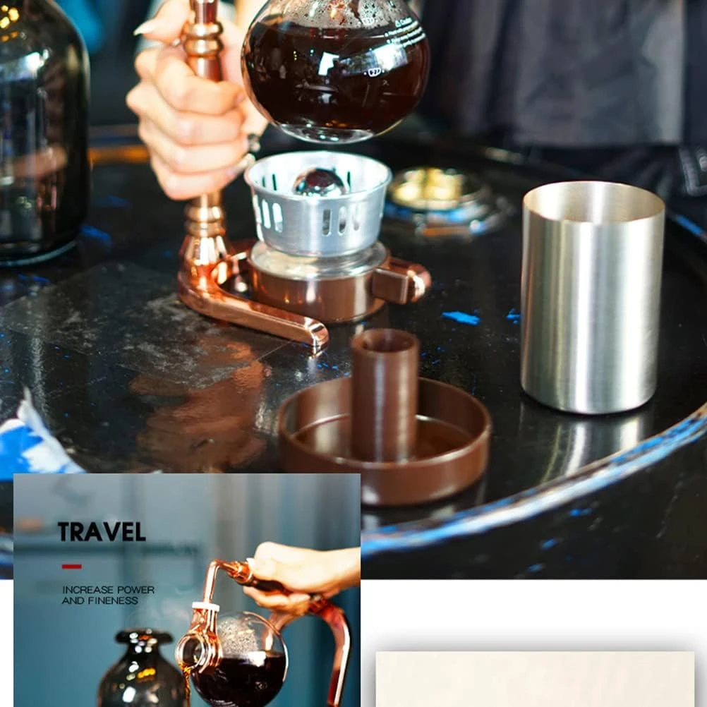 Kekafu 3-Cups Coffee Syphon Coffee Maker Siphon Coffee Maker Siphon Coffee Pot Coffee Machine Filter 3 Cups - 380ml (Rose Gold) 7 Kekafu 3-Cups Coffee Syphon Coffee Maker Siphon Coffee Maker Siphon Coffee Pot Coffee Machine Filter 3 Cups - 380ml (Rose Gold) - Image 5