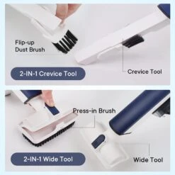 CatsMeow 20000Pa Hand Held Vacuuming Cordless Rechargeable, 4-in-1 Handheld Car Vacuum Cleaner High Power Cordless With LED Display,Small Portable Vacuum Cleaner For Car,Home(White-Blue) -Small Appliance Store 61XB98YrrL. AC SL1500