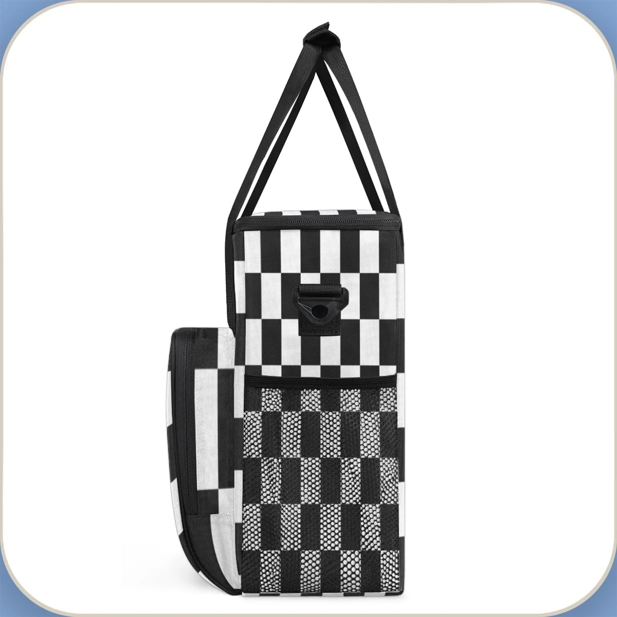 Cfpolar Coffee Maker Carrying Bag Black White Checkerboard Plaid Travel Coffee Machine Bag Carrying Organizer Case Portable Single Serve Coffee Brewer Tote Bag Storage Bag For Camping Picnic 7 Cfpolar Coffee Maker Carrying Bag Black White Checkerboard Plaid Travel Coffee Machine Bag Carrying Organizer Case Portable Single Serve Coffee Brewer Tote Bag Storage Bag For Camping Picnic - Image 5