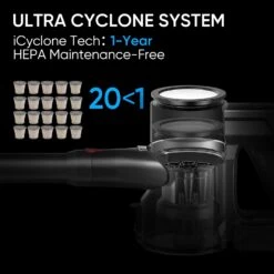 Maircle S3 Pro Cordless Vacuum Cleaner/w 35Kpa Powerful Suction, 70min Runtime 4000mAh Rechargeable Stick Vacuum, Anti-Tangle Brush, Lightweight Wireless Handheld Vac For Hard Floor, Carpet, Pet Hair -Small Appliance Store 61YIUTOFFfL. AC SL1500