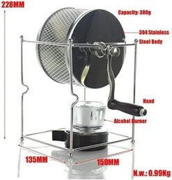 TEmkin Manual Coffee Beans Roasting Machine Coffee Roaster Machine DIY Stainless Steel Roaster Roller With Handle For Home Office Hotel 300G 16 TEmkin Manual Coffee Beans Roasting Machine Coffee Roaster Machine DIY Stainless Steel Roaster Roller With Handle For Home Office Hotel 300G -Small Appliance Store 61a3meznQxL. AC SL1000