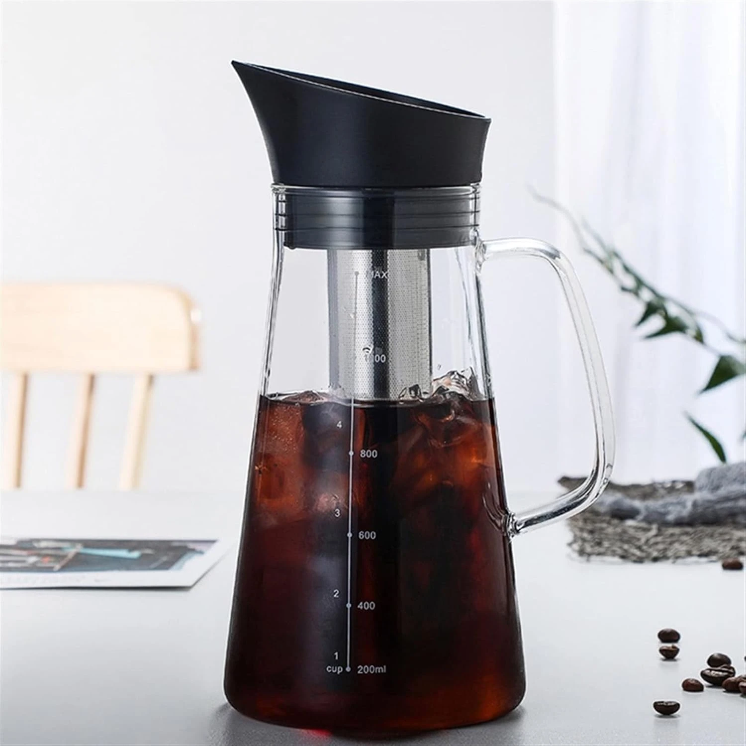 VENBER Coffee Machine Coffee Pot Coffee Maker Cold Brew Coffee Pot Large Capacity Water Jug Glass Milk Juice Coffee Pot With Filter For Home Supply 4 VENBER Coffee Machine Coffee Pot Coffee Maker Cold Brew Coffee Pot Large Capacity Water Jug Glass Milk Juice Coffee Pot With Filter For Home Supply - Image 2