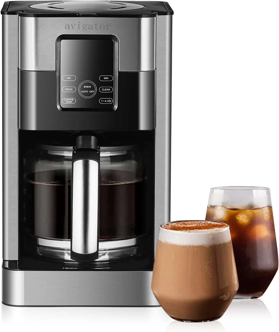 Avigator Coffee Maker, 12-Cup Drip Coffee Machine With Classic And Rich Brews, 24H Promgrammable Timer, 3-Mode Keep Warm, 12-hole Showerhead System (CM1706) 3 Avigator Coffee Maker, 12-Cup Drip Coffee Machine With Classic And Rich Brews, 24H Promgrammable Timer, 3-Mode Keep Warm, 12-hole Showerhead System (CM1706)