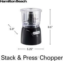 Hamilton Beach Electric Vegetable Chopper & Mini Food Processor, 3-Cup, 350 Watts, For Dicing, Mincing, And Puree, Black (72850) -Small Appliance Store 61dUysJktHL. AC SL1500