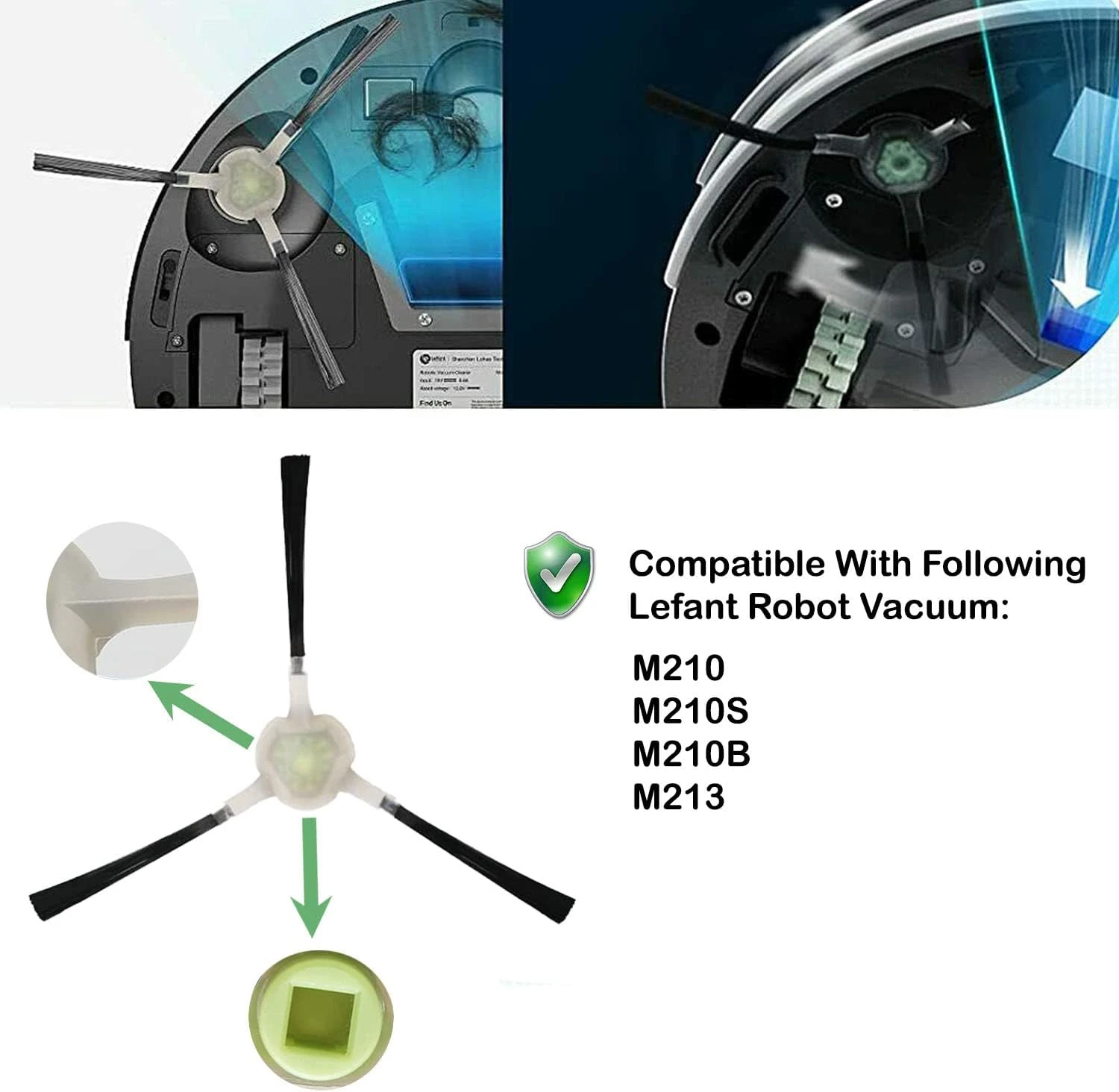 JJ Neumann Replacement Parts Accessories Compatible With Lefant M210 M210S M210B M213 Robot Vacuum Cleaner, OKP Life K2 K3 K3A K4 K5 Robot Vacuum Cleaner 10 Brushes And 6 Hepa Filters 4 JJ Neumann Replacement Parts Accessories Compatible With Lefant M210 M210S M210B M213 Robot Vacuum Cleaner, OKP Life K2 K3 K3A K4 K5 Robot Vacuum Cleaner 10 Brushes And 6 Hepa Filters - Image 2