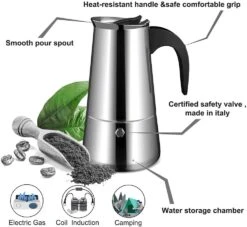Stovetop Espresso Coffee Maker, Stainless Steel Thermal Coffee Carafe Coffee Brewer With Metal Filter Easy To Operate Coffee Pot For Coffee Maker (450ml) 18 Stovetop Espresso Coffee Maker, Stainless Steel Thermal Coffee Carafe Coffee Brewer With Metal Filter Easy To Operate Coffee Pot For Coffee Maker (450ml) -Small Appliance Store 61jALaZPbhS. AC SL1002