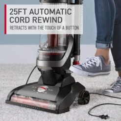 Hoover WindTunnel Cord Rewind Pro Bagless Upright Vacuum Cleaner, For Carpet And Hard Floors, UH71300V, Black 11 Hoover WindTunnel Cord Rewind Pro Bagless Upright Vacuum Cleaner, For Carpet And Hard Floors, UH71300V, Black -Small Appliance Store 61n7rIu1dAL. AC SL1000