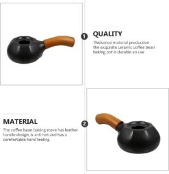 Hemoton Ceramic Handy Coffee Roaster Coffee Bean Baking Tool Portable Household Nut Peanut Cashew Chestnuts Roasting Stove For Home Cafe Shop Black -Small Appliance Store 61nnyfyG2L. AC SL1500