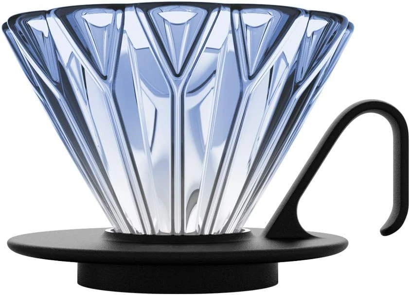 HERO Petal Glass Coffee Dripper V60 Barista Pour Over Hand Drip Brewer Blue 3 HERO Petal Glass Coffee Dripper V60 Barista Pour Over Hand Drip Brewer Blue