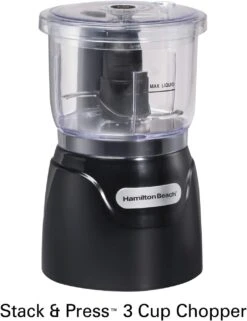 Hamilton Beach Electric Vegetable Chopper & Mini Food Processor, 3-Cup, 350 Watts, For Dicing, Mincing, And Puree, Black (72850) -Small Appliance Store 61rZVyawrIL. AC SL1500