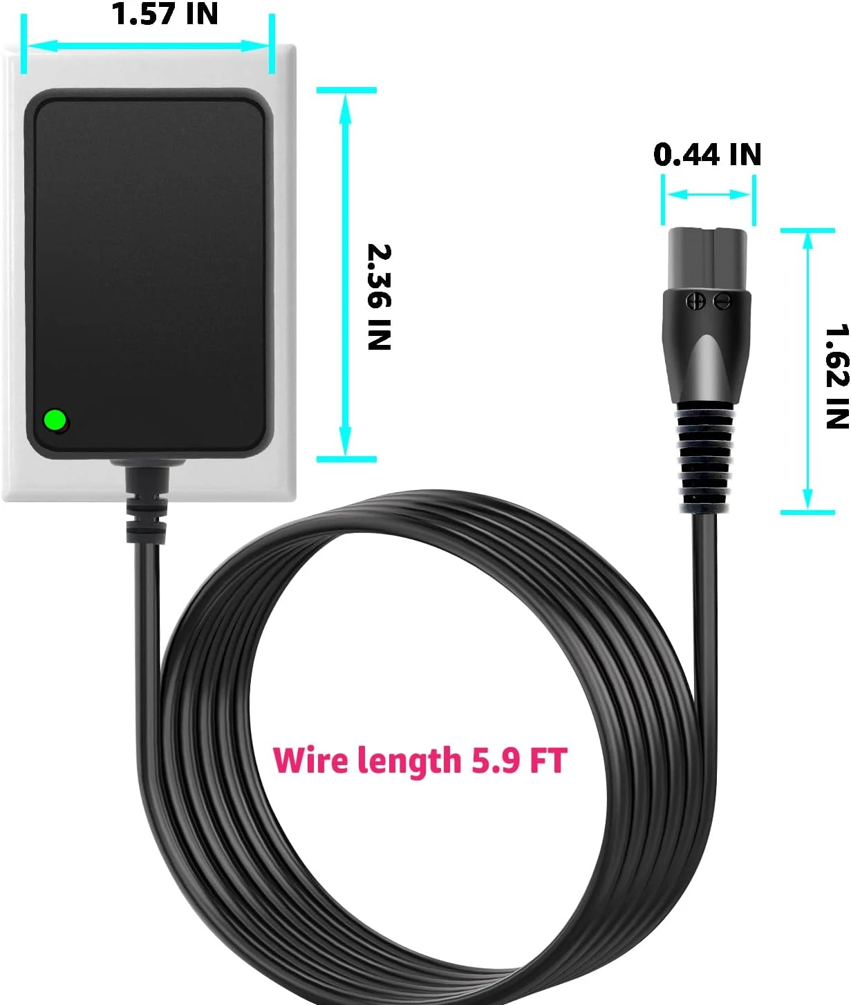 Replace The 1627037 1616326 Charger Power Supply. Compatible With The Power Cord Of The Bissell 3061 2286 22862 2286A 2482 10.8V Lithium-ion Cordless Handheld Vacuum Cleaner(1 Black) 4 Replace The 1627037 1616326 Charger Power Supply. Compatible With The Power Cord Of The Bissell 3061 2286 22862 2286A 2482 10.8V Lithium-ion Cordless Handheld Vacuum Cleaner(1 Black) - Image 2