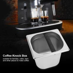 Coffee Knock Box, Stainless Steel Espresso Knock Box Container With Rubber Bar Coffee Making Accessories(L) 17 Coffee Knock Box, Stainless Steel Espresso Knock Box Container With Rubber Bar Coffee Making Accessories(L) -Small Appliance Store 61upro76lLL. AC SL1001