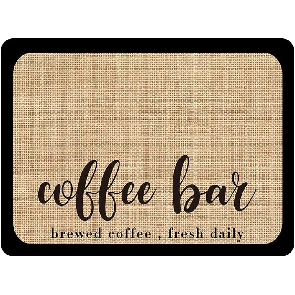 AOKQYA Coffee Maker Mat For Kitchen Counter Protector Rubber Padded Absorbent Dish Drying Mat (Coffee Bar, 12x16 In) 8 AOKQYA Coffee Maker Mat For Kitchen Counter Protector Rubber Padded Absorbent Dish Drying Mat (Coffee Bar, 12x16 In) - Image 6
