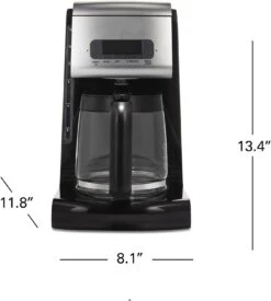 Programmable Coffee Maker, Glass Carafe, 12 Cup Capacity, Black And Silver The Coffee Maker Has A Timeless Design With Clean Lines And Curves That Are Always In Style -Small Appliance Store 61wLwpwpCkL. AC SL1500