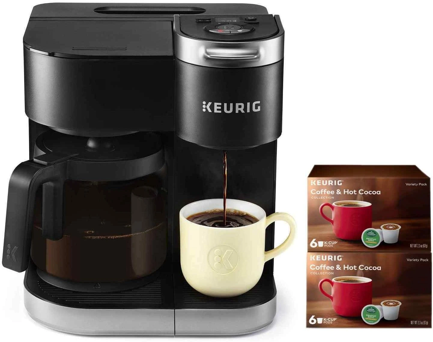 Keurig K-Duo Coffee Maker, Single Serve And 12-Cup Carafe Drip Coffee Brewer, Compatible With K-Cup Pods And Ground Coffee, Black 3 Keurig K-Duo Coffee Maker, Single Serve And 12-Cup Carafe Drip Coffee Brewer, Compatible With K-Cup Pods And Ground Coffee, Black