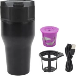 Emoshayoga Coffee Maker, Electric Coffee Machine Gift Easy Operation USB Plug In Stainless Steel 2 In 1 For KCUP Bottle -Small Appliance Store 61zFgClCdRL. AC SL1500