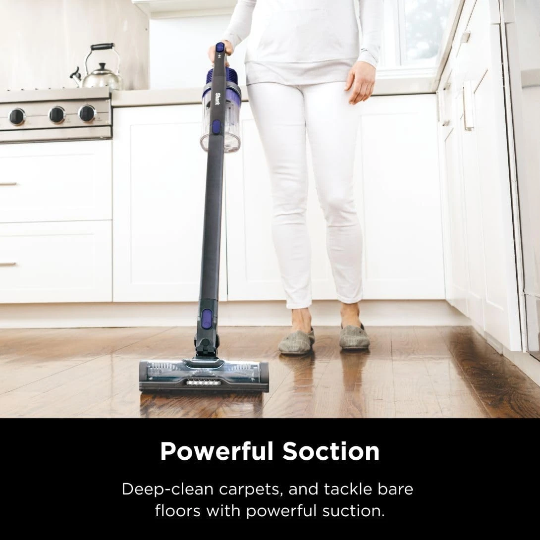 Shark IX141 Pet Cordless Stick Vacuum With XL Dust Cup, LED Headlights, Removable Handheld, Crevice Tool & Pet Multi-Tool, 40min Runtime, Grey/Iris, 7.5 Lbs 4 Shark IX141 Pet Cordless Stick Vacuum With XL Dust Cup, LED Headlights, Removable Handheld, Crevice Tool & Pet Multi-Tool, 40min Runtime, Grey/Iris, 7.5 Lbs - Image 2