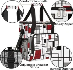 Cfpolar Coffee Maker Carrying Bag Geometric Lines Travel Coffee Machine Bag Carrying Organizer Case Portable Single Serve Coffee Brewer Tote Bag Storage Bag For Camping Picnic -Small Appliance Store 71 05wk7mBL. AC SL1200