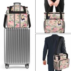 Cfpolar Coffee Maker Carrying Bag Toucans Peach Travel Coffee Machine Bag Carrying Organizer Case Portable Single Serve Coffee Brewer Tote Bag Storage Bag For Camping Picnic -Small Appliance Store 71 2Zlqe1mL. AC SL1200