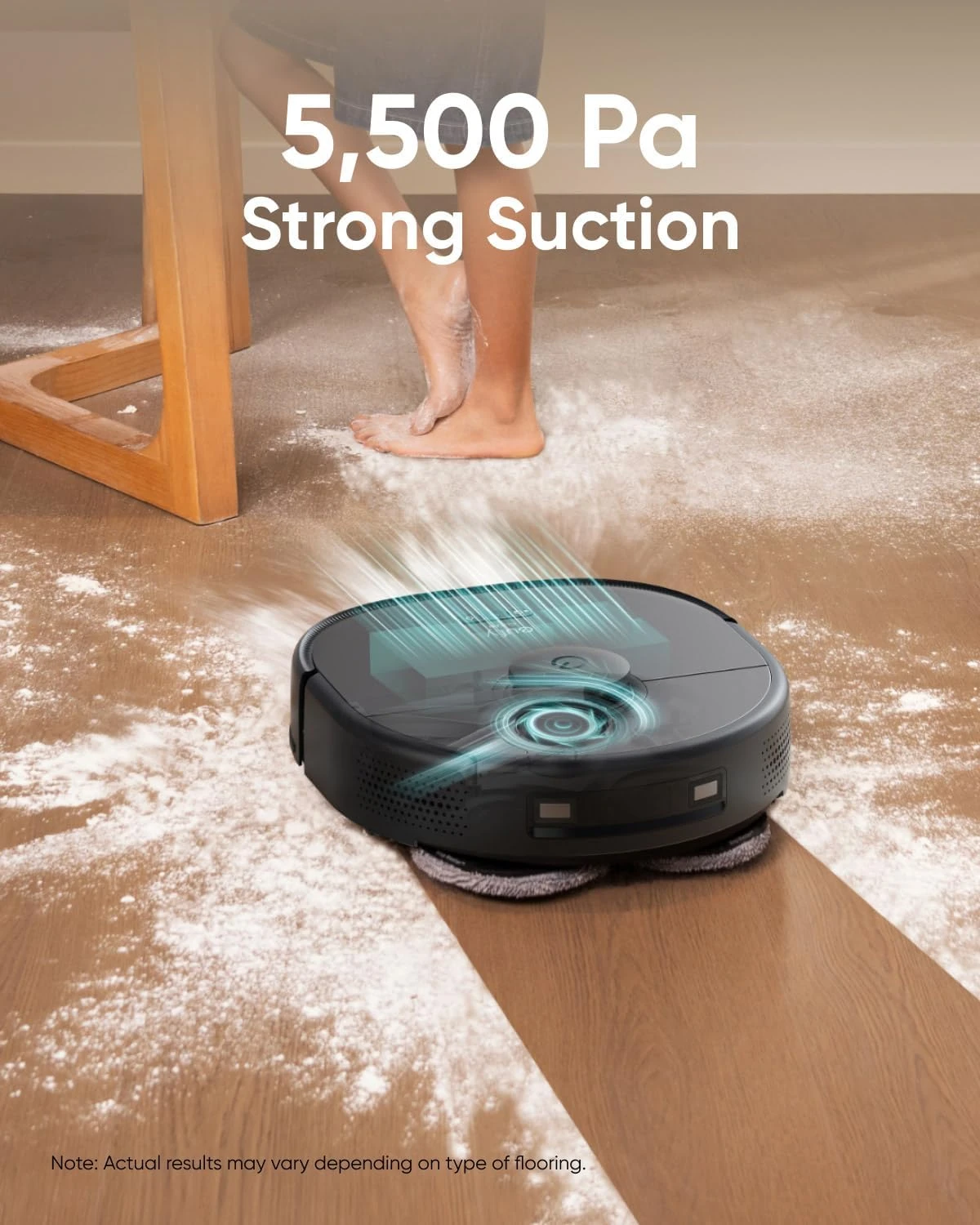 Eufy Clean X9 Pro CleanerBot With MopMaster™ Adaptive Pressure Cleaning, 2 Rotating Mops, Carpet Detection With 12 Mm Auto-Lifting Mops, Auto-Clean Station, 5,500 Pa Suction, And AI Obstacle Avoidance 6 Eufy Clean X9 Pro CleanerBot With MopMaster™ Adaptive Pressure Cleaning, 2 Rotating Mops, Carpet Detection With 12 Mm Auto-Lifting Mops, Auto-Clean Station, 5,500 Pa Suction, And AI Obstacle Avoidance - Image 4