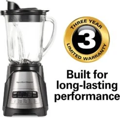 Hamilton Beach Power Elite Wave Action Blender-for Shakes & Smoothies, Puree, Crush Ice, 40 Oz Glass Jar, 12 Functions, Stainless Steel Ice Sabre-Blades, Black (58148A) -Small Appliance Store 71 ObDYuQML. AC SL1500