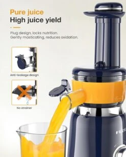 Cold Press Juicer, FEZEN Small Masticating Juicer For Fruits And Vegetables, Powerful Juice Extractor Machine With Compact Size And Space-Saving Feature, Very Easy To Clean (Updated) 15 Cold Press Juicer, FEZEN Small Masticating Juicer For Fruits And Vegetables, Powerful Juice Extractor Machine With Compact Size And Space-Saving Feature, Very Easy To Clean (Updated) -Small Appliance Store 710yNbZIYVL. AC SL1500