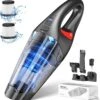Handheld Vacuum Cordless Car Vacuum Portable With 9000PA&LED, Lightweight Rechargeable Hand Vacuum Cordless With 2 Filters, Fast Charge, Mini Vacuum, Hand Held Vacuum Cleaner For Car Carpet Pet Hair -Small Appliance Store 711NX 6 5ML. AC SL1500