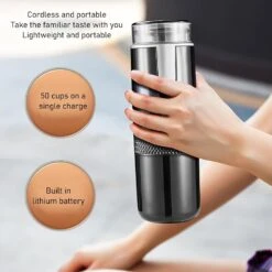 VGEBY Portable Coffee Maker,Mini Handheld Coffee Machine Cordless Type C Rechargeable Auto Mini Coffeemaker With 1200mAh Battery For Travel Camping -Small Appliance Store 711jeWj4KYL. AC SL1500