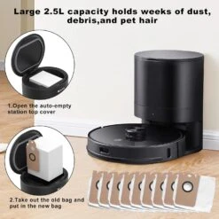 10 Pcs Leakproof Dedicated Large Capacity Dust Bags For Proscenic M7 MAX M7 PRO M8 For Kyvol Cybovac S31, For Uoni V980 Plus Q6, For Neabot NoMo N1+, N1 Plus, N2 Robot Vacuum Cleaner -Small Appliance Store 7127vrMY3L. AC SL1500