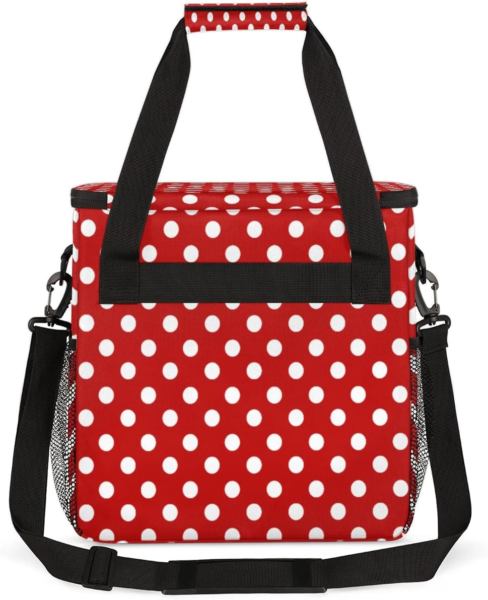 Cfpolar Coffee Maker Carrying Bag Red Polka Dot Printed Travel Coffee Machine Bag Carrying Organizer Case Portable Single Serve Coffee Brewer Tote Bag Storage Bag For Camping Picnic 8 Cfpolar Coffee Maker Carrying Bag Red Polka Dot Printed Travel Coffee Machine Bag Carrying Organizer Case Portable Single Serve Coffee Brewer Tote Bag Storage Bag For Camping Picnic - Image 6