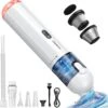 Chuboor Handheld Vacuum Cleaner, Car Vacuum Cordless Rechargeable, 14,000Pa Powerful Mini Hand Vacuum Dust Buster With Air Blower, Inflator, Pump, LED&SOS Light 6-in-1 For Home Car Outdoor(P13 White)