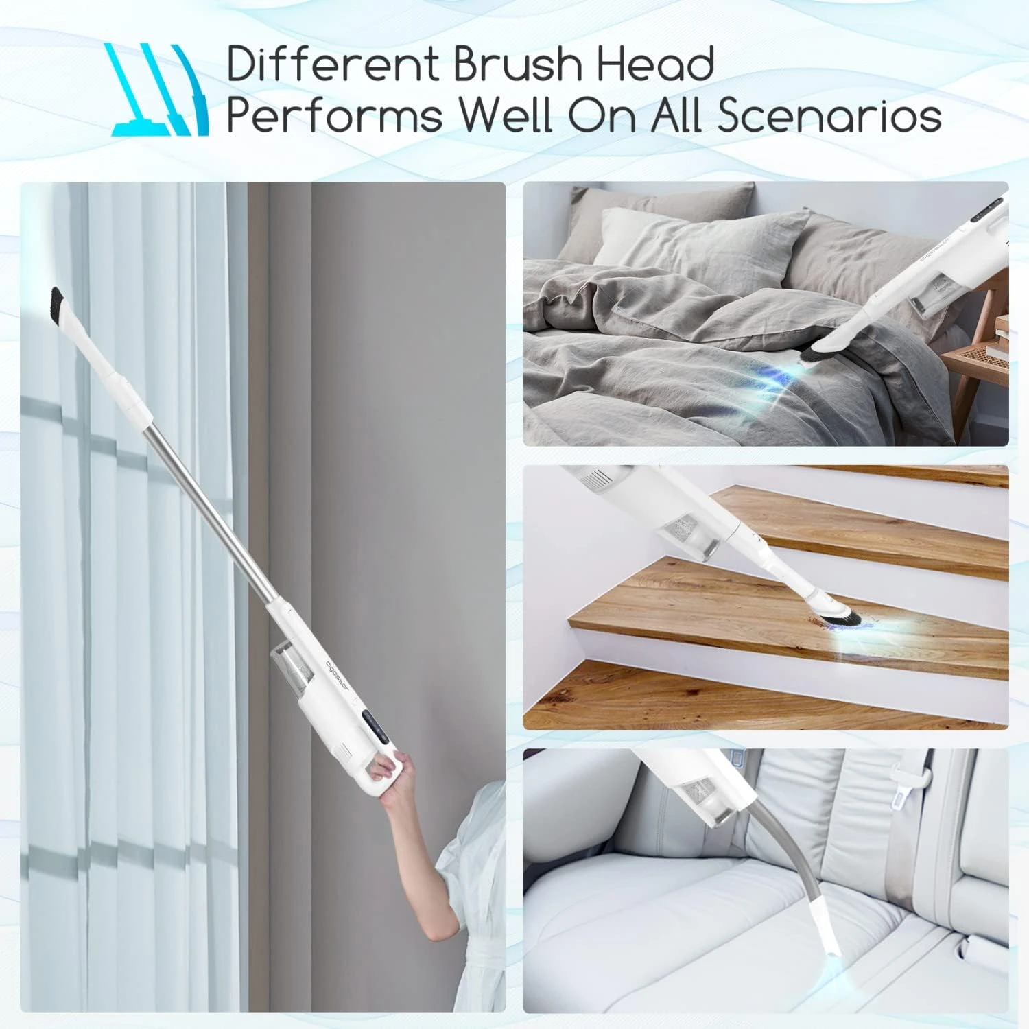 Aigostar Cordless Vacuum Cleaner, 150W Powerful Suction Stick Vacuum With 40 Mins Long Runtime, 4 In 1 Chargeable Vacuum Cordless For Hardwood Floor Pet Hair, Lightweight And LED Lights 10 Aigostar Cordless Vacuum Cleaner, 150W Powerful Suction Stick Vacuum With 40 Mins Long Runtime, 4 In 1 Chargeable Vacuum Cordless For Hardwood Floor Pet Hair, Lightweight And LED Lights - Image 8