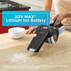 Black & Decker BLACK+DECKER 20V Max Handheld Vacuum, Cordless, Grey (BDH2000PL) -Small Appliance Store 7134qDNacS. AC SL1000