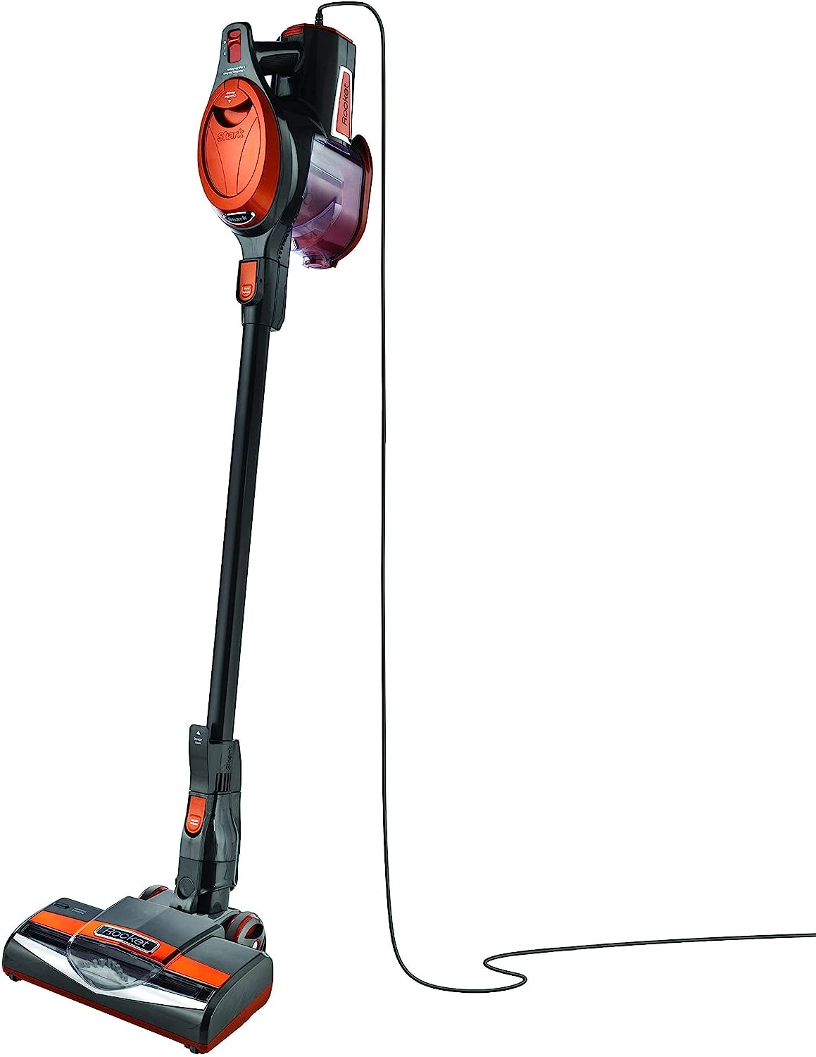 Shark HV301 Rocket Ultra-Light Corded Bagless Vacuum For Carpet And Hard Floor Cleaning With Swivel Steering, Gray/Orange