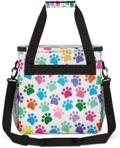 Cfpolar Coffee Maker Carrying Bag Colorful Paw Print Travel Coffee Machine Bag Carrying Organizer Case Portable Single Serve Coffee Brewer Tote Bag Storage Bag For Camping Picnic -Small Appliance Store 714SxvMflUL. AC SL1200