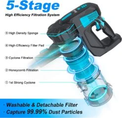 INSE Cordless Vacuum Cleaner, Lightweight Cordless Stick Vacuum With 2200mAh Battery, 6 In1 Versatile Rechargeable Vacuum Up To 45mins Runtime, Quiet Vacuum Cleaner For Hard Floor Pet Hair Home Car 11 INSE Cordless Vacuum Cleaner, Lightweight Cordless Stick Vacuum With 2200mAh Battery, 6 In1 Versatile Rechargeable Vacuum Up To 45mins Runtime, Quiet Vacuum Cleaner For Hard Floor Pet Hair Home Car -Small Appliance Store 7153oDR9ONS. AC SL1500 1