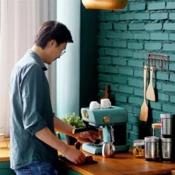 XiVue Coffee Maker Coffee Pot Coffee Maker Household Semi-Automatic Steam Coffee Machine (Color : Green, Size : EU) (Green US) (Green US) 7 XiVue Coffee Maker Coffee Pot Coffee Maker Household Semi-Automatic Steam Coffee Machine (Color : Green, Size : EU) (Green US) (Green US) -Small Appliance Store 7155IUbbmpL. AC SL1500