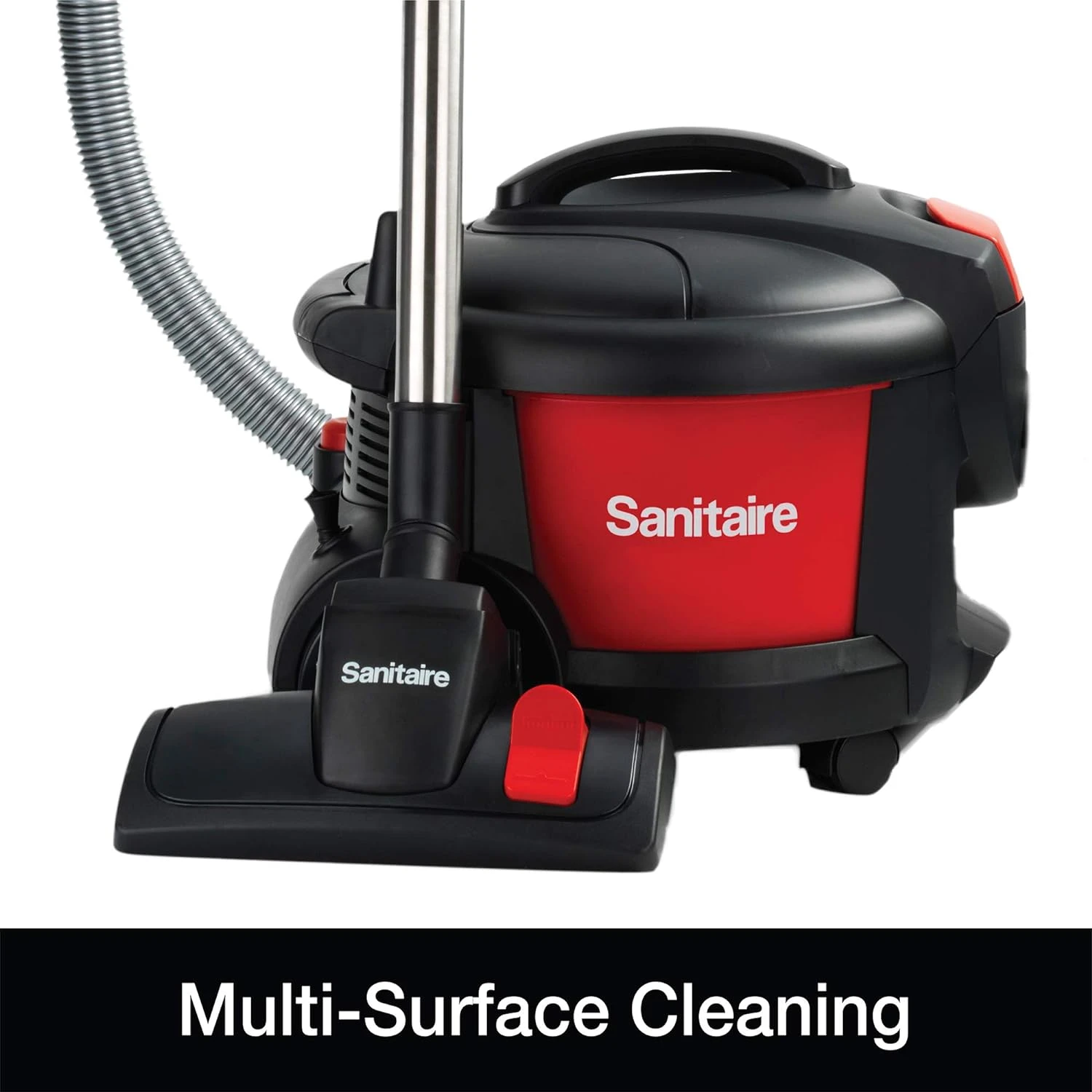 Sanitaire SC3700A Quiet Clean Canister Vacuum, Red/Black, 9.0 Amp, 11" Cleaning Path 5 Sanitaire SC3700A Quiet Clean Canister Vacuum, Red/Black, 9.0 Amp, 11" Cleaning Path - Image 3