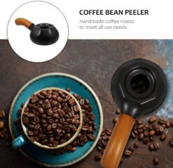 Hemoton Ceramic Handy Coffee Roaster Coffee Bean Baking Tool Portable Household Nut Peanut Cashew Chestnuts Roasting Stove For Home Cafe Shop Black -Small Appliance Store 716OGQpA fL. AC SL1500