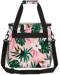 Cfpolar Flowers Leaf Coffee Maker Carrying Bag, Tropic Parrot Waterproof Travel Storage Bag, Portable Coffee Machine Tote Bag With Shoulder Strap For Single Serve Coffee Maker -Small Appliance Store 718DnvzK3sL. AC SL1200