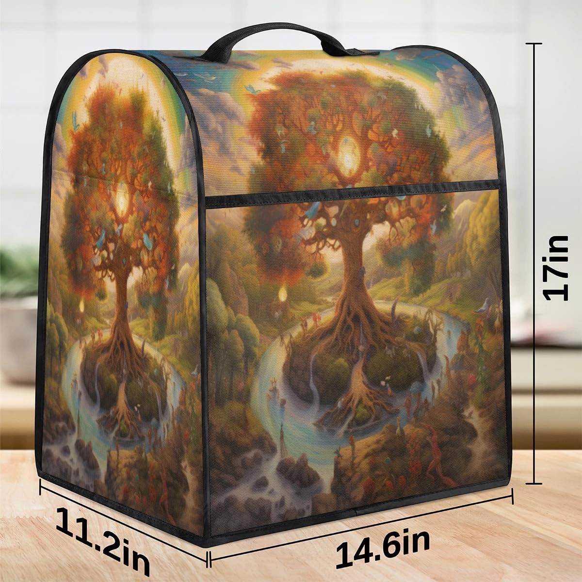 Nature Scene Tree Birds Coffee Maker Dust Cover, Waterproof Stand Mixer Cover Coffee Machine Dust Cover, Home Small Appliance Guard Aid Assecories Protector For Kitchen Appliance 17in 5 Nature Scene Tree Birds Coffee Maker Dust Cover, Waterproof Stand Mixer Cover Coffee Machine Dust Cover, Home Small Appliance Guard Aid Assecories Protector For Kitchen Appliance 17in - Image 3