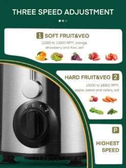 Juicer Machines, HOUSNAT Juicer Whole Fruit And Vegetables With 3-Speed Setting, Upgraded Version 400 W Motor Quick Juicing, Cleaning Brush And Juicing Recipe Included -Small Appliance Store 719Je8I1O3L. AC SL1500