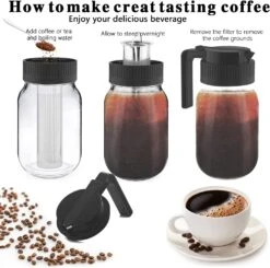 UineHiot Cold Brew Coffee Maker (BLACK) -Small Appliance Store 71AS1LUF5L. AC SL1500