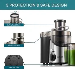 Juicer Machines, Juilist 3" Wide Mouth Juicer Extractor Max Power 800W, For Vegetable And Fruit With 3-Speed Setting, 400W Motor, Easy To Clean, BPA Free -Small Appliance Store 71AiBqlrI4L. AC SL1500