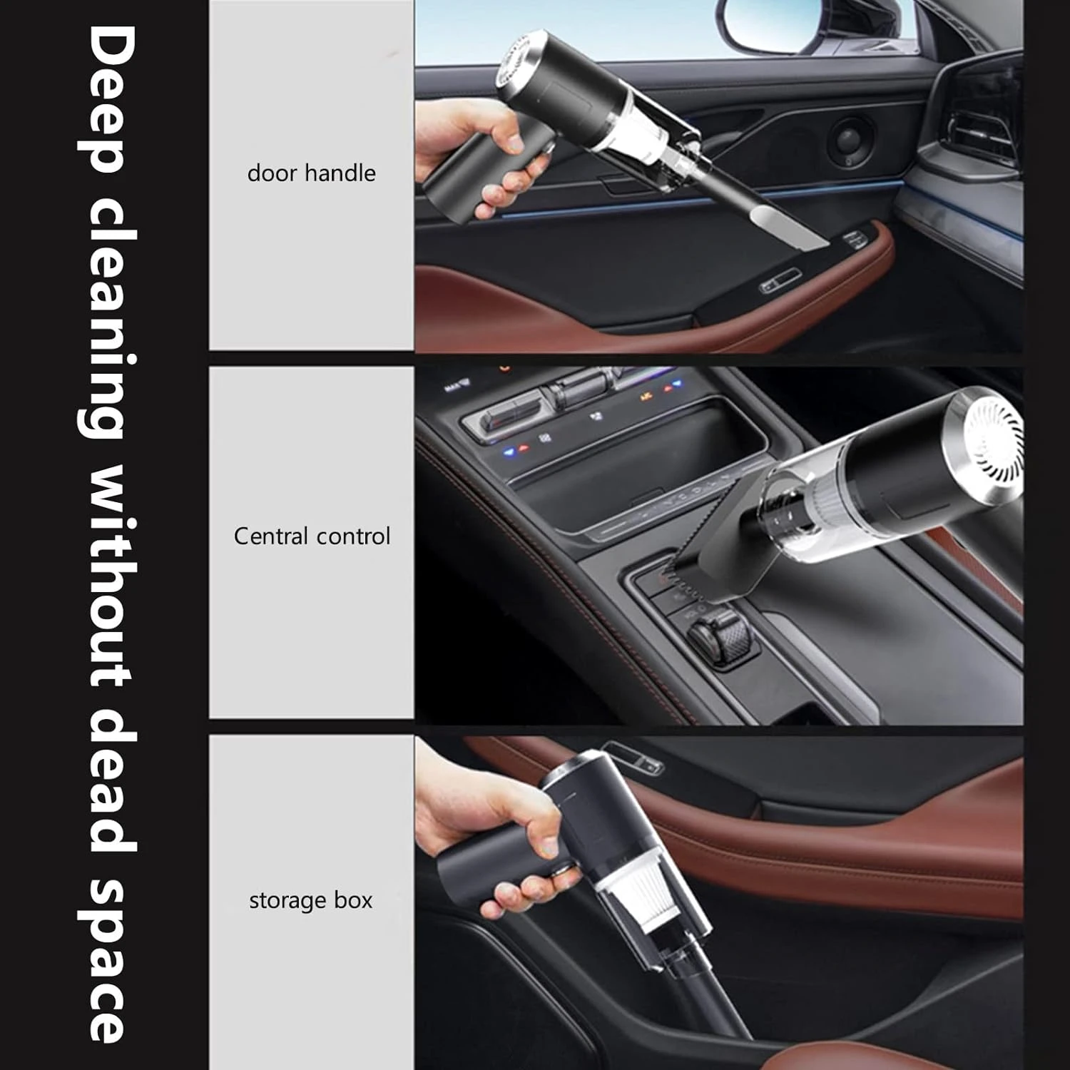 MORESEC 10000pa Cordless Handheld Car Vacuum Cleaner, Upgrade 120w Powerful Suction Small Car Vacuum Cleaner, Mini Vacuums For Cars Dusts Buster With USB Portable Vacuum Cleaner 6 MORESEC 10000pa Cordless Handheld Car Vacuum Cleaner, Upgrade 120w Powerful Suction Small Car Vacuum Cleaner, Mini Vacuums For Cars Dusts Buster With USB Portable Vacuum Cleaner - Image 4