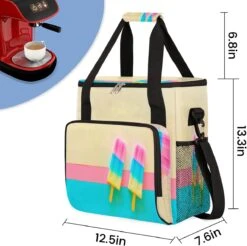 Cfpolar Coffee Maker Carrying Bag Rainbow Popsicle Travel Coffee Machine Bag Carrying Organizer Case Portable Single Serve Coffee Brewer Tote Bag Storage Bag For Camping Picnic -Small Appliance Store 71AnvSSaHjL. AC SL1200