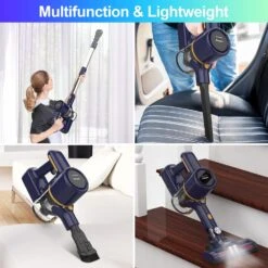 POWEART Cordless Vacuum Cleaner, 6-in-1 Multifunction Cordless Stick Vacuum Cleaner, 2200mAh Rechargeable Vacuum Cleaner, Lightweight Quiet Vacuum Cleaner - Indigo -Small Appliance Store 71B2kfGOsIL. AC SL1500